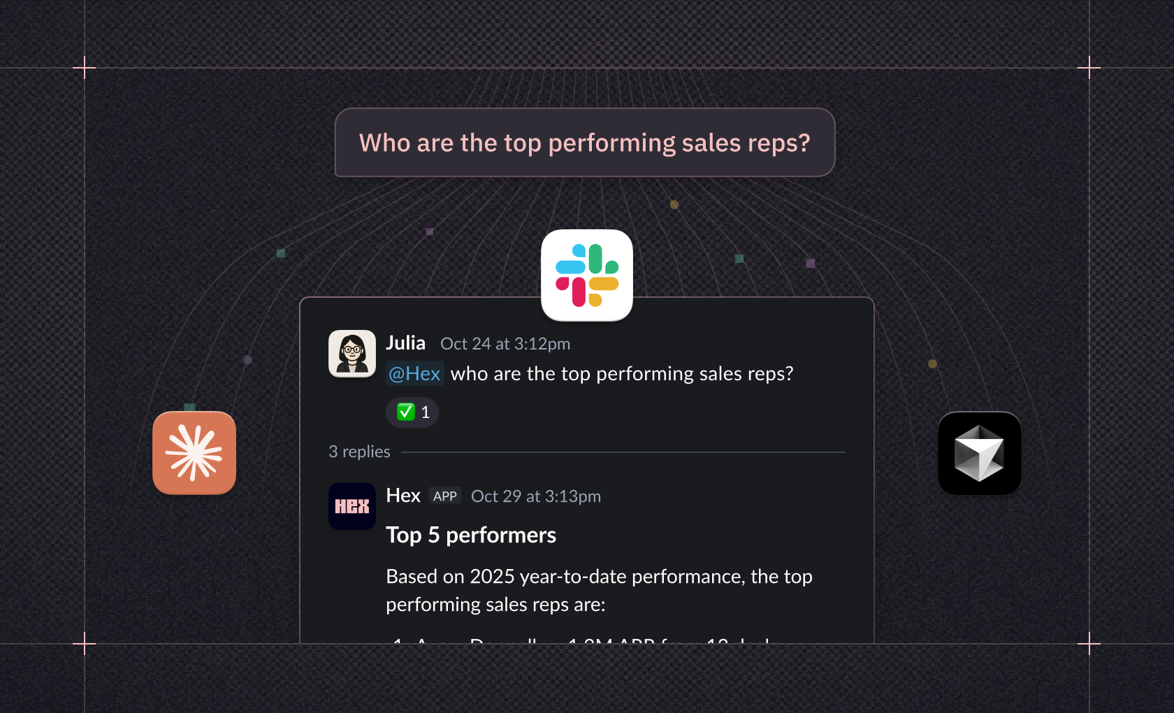 Hex Slack sales rep