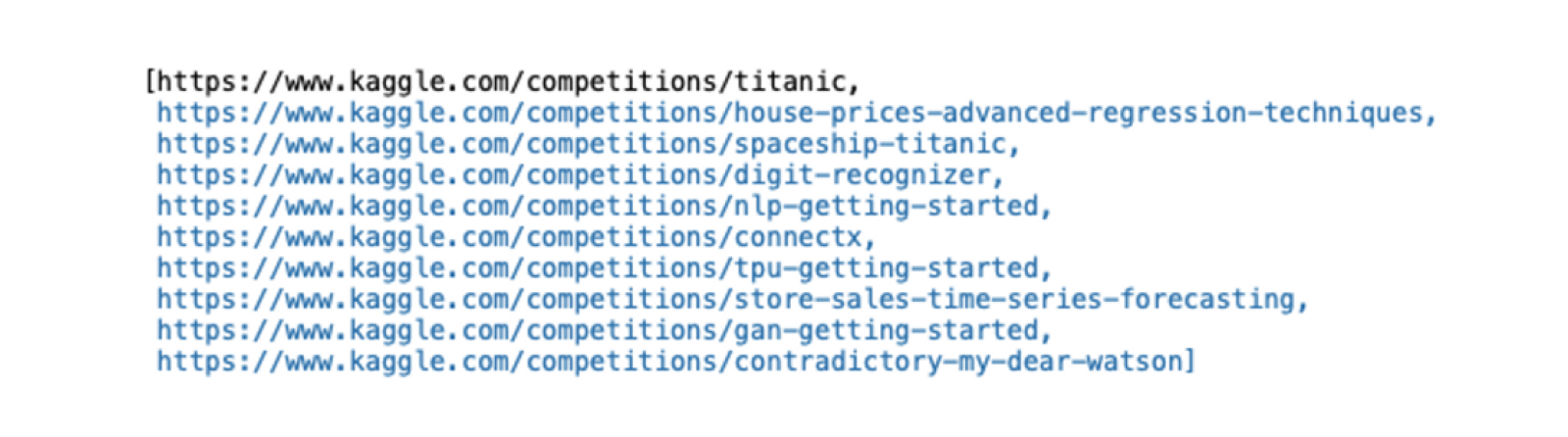 Competition List